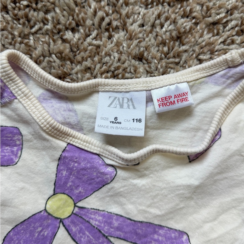 Zara kids bundle Tees and capri leggings SZ 6 & 7 - Picture 3 of 16